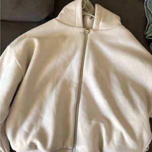 Men's Cream Zip-Up Jacket